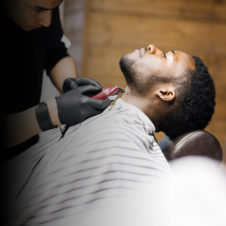 Hot towel shave ritual at Apex Barber Shop